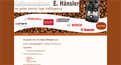 Desktop Screenshot of kaffeemaschinen-haensler.de